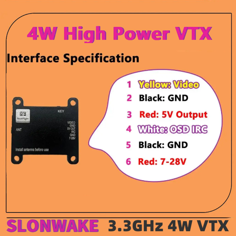 SLONWAKE FPV 3.3G 16CH 4000mW  - огляд і ціна Drone Rc Controller