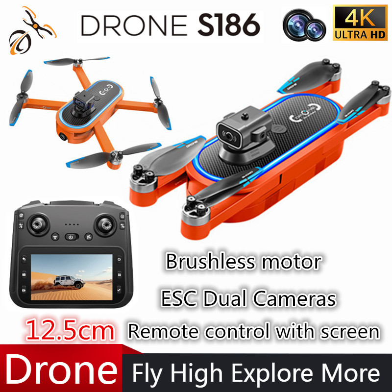 2025 S186 Drone Professional 4 - огляд і ціна Drone Rc With Screen