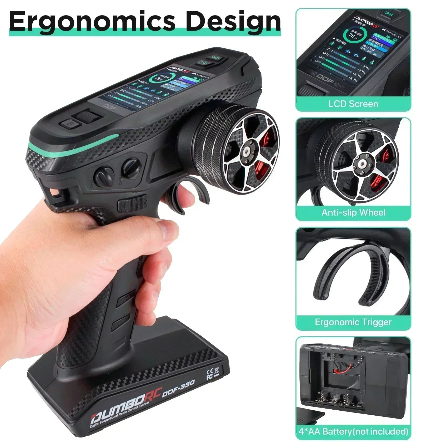 DUMBORC DDF-350 10CH RC Remote - огляд і ціна Joystick Rc Drone
