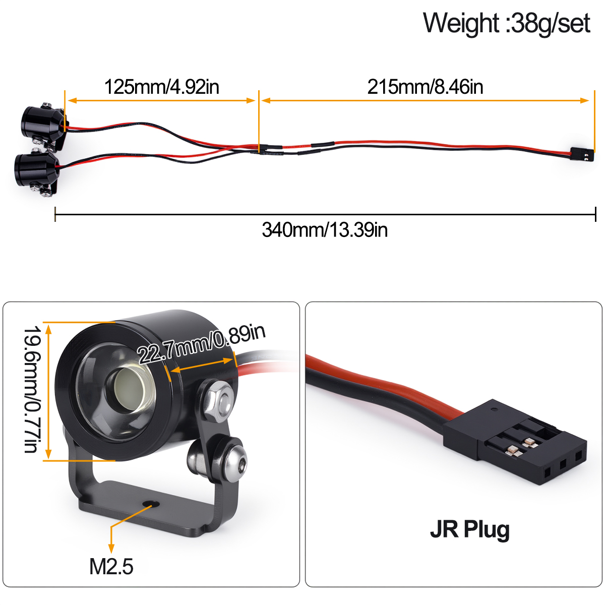 RC Car LED Light Headlight Spo - огляд і ціна Drone Shahed Rc