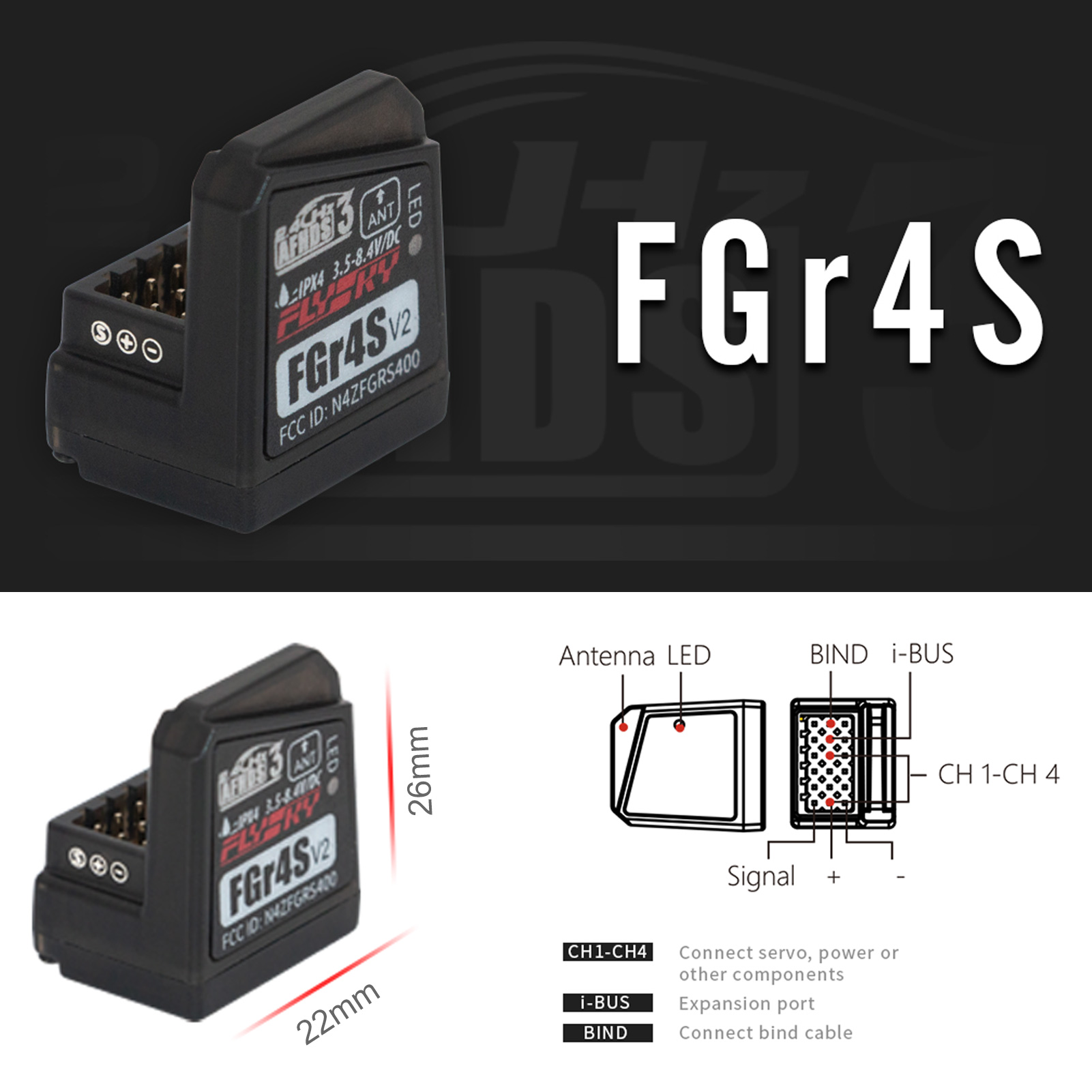 Flysky FGR4S V2 Receiver AFHDS - огляд і ціна Joystick Rc Drone