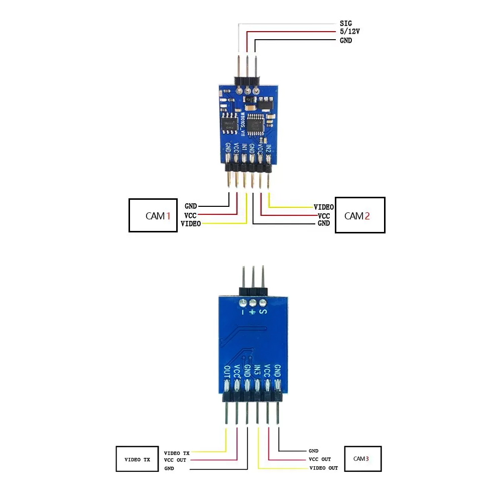 5.8G 3 Channel Video Switcher  - огляд і ціна Drone Rc Controller