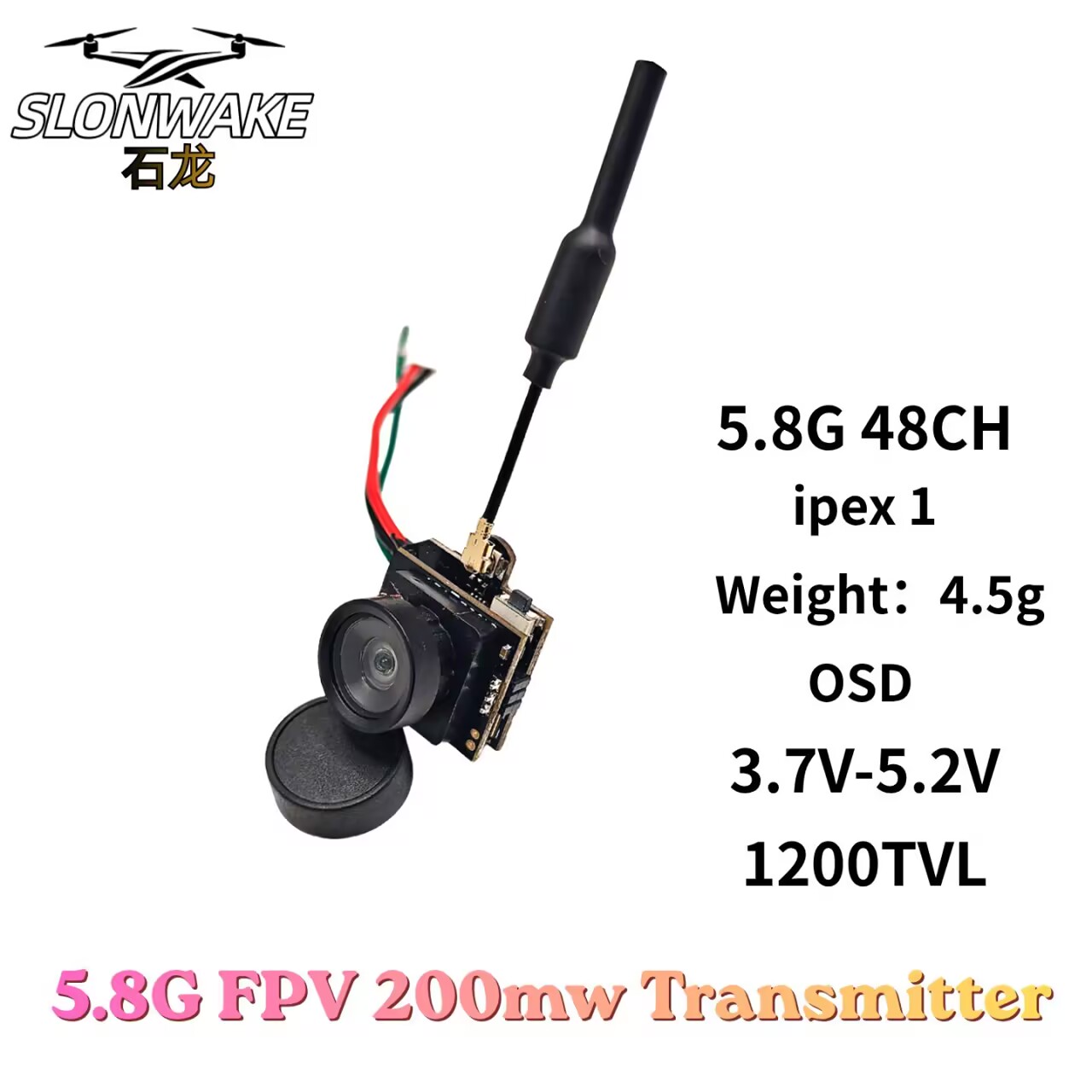 SLONWAKE 5.8G Analog Video Tra - огляд і ціна Drone Rc With Screen
