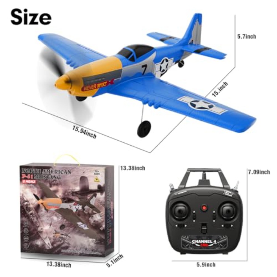 P51D RC Plane 4CH 2.4GHz RTF R - огляд і ціна Drone Top Rc