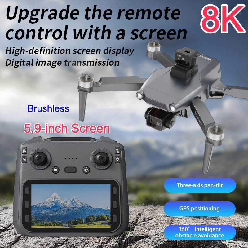 8K ESC Dual Camera Drone GPS P - огляд і ціна Drone Rc Helicopter With Camera
